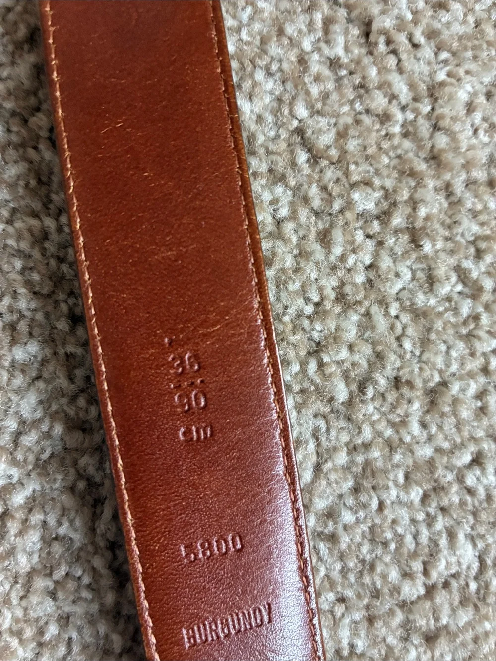 Men's COACH Brown Leather Belt with Brass Buckle